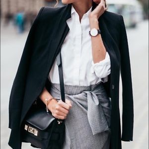 Zara Inverted Lapel Blazer Coat